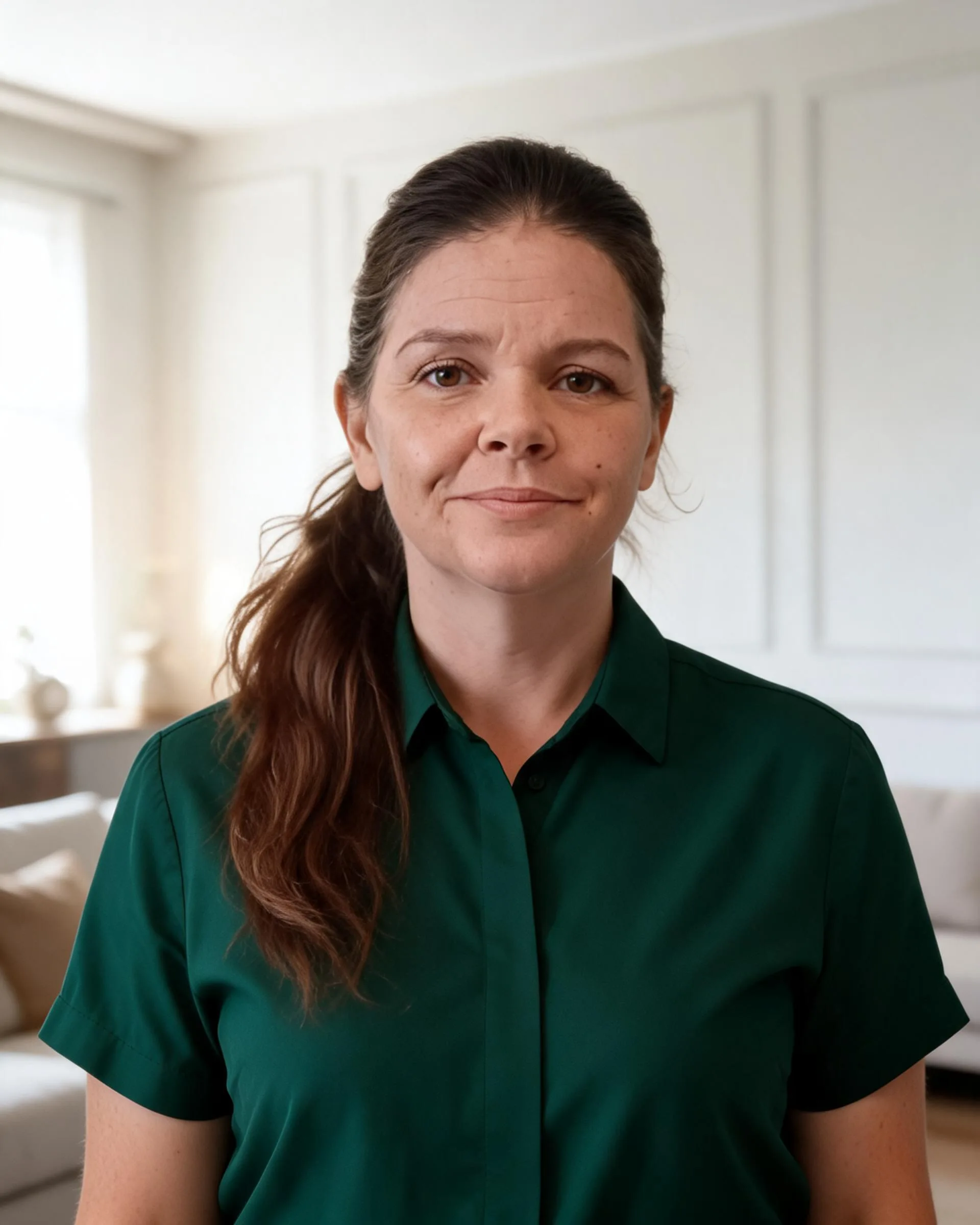 Nina, owner of Nina Clean, in a Birmingham home